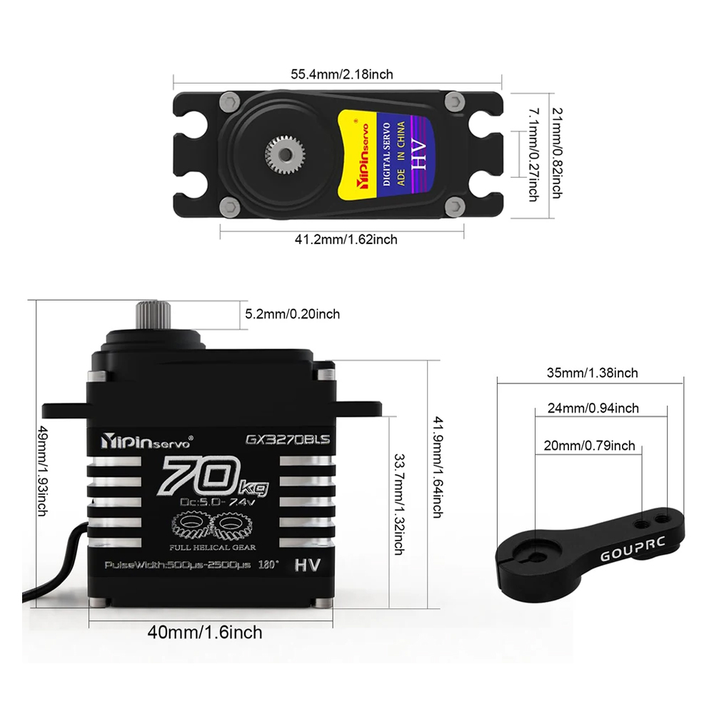 1/2PCS 70KG Large Torque Brush - đánh giá và giá Rc Hobby Toys