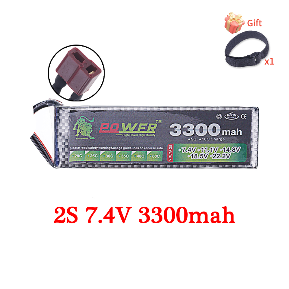 60C Lipo Battery 3300mAh 7.4V  - đánh giá và giá Rc Hobby Truck