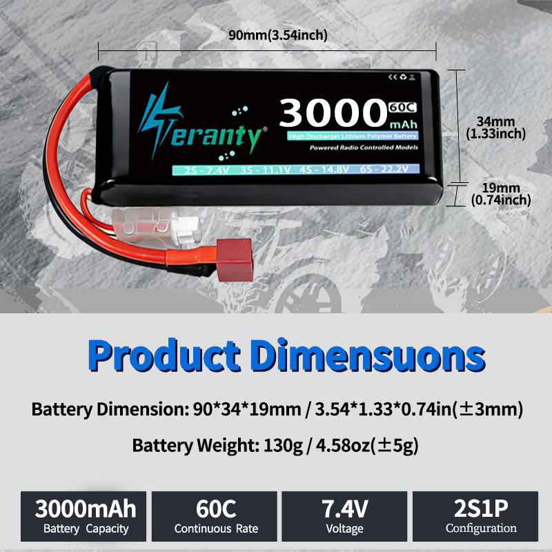 TERANTY 2S 3000mAh Lipo Batter - đánh giá và giá Rc Hobby Truck