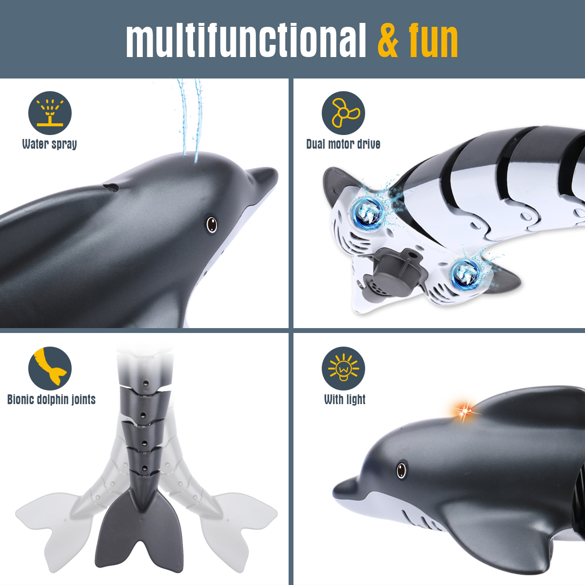 Shark  Rc Dolphin whale Spray  - đánh giá và giá Rc Submarine Water