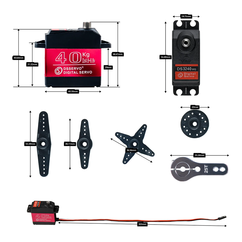 40KG Dsservo DS3240 Large Torq - đánh giá và giá Rc Hobby Toys