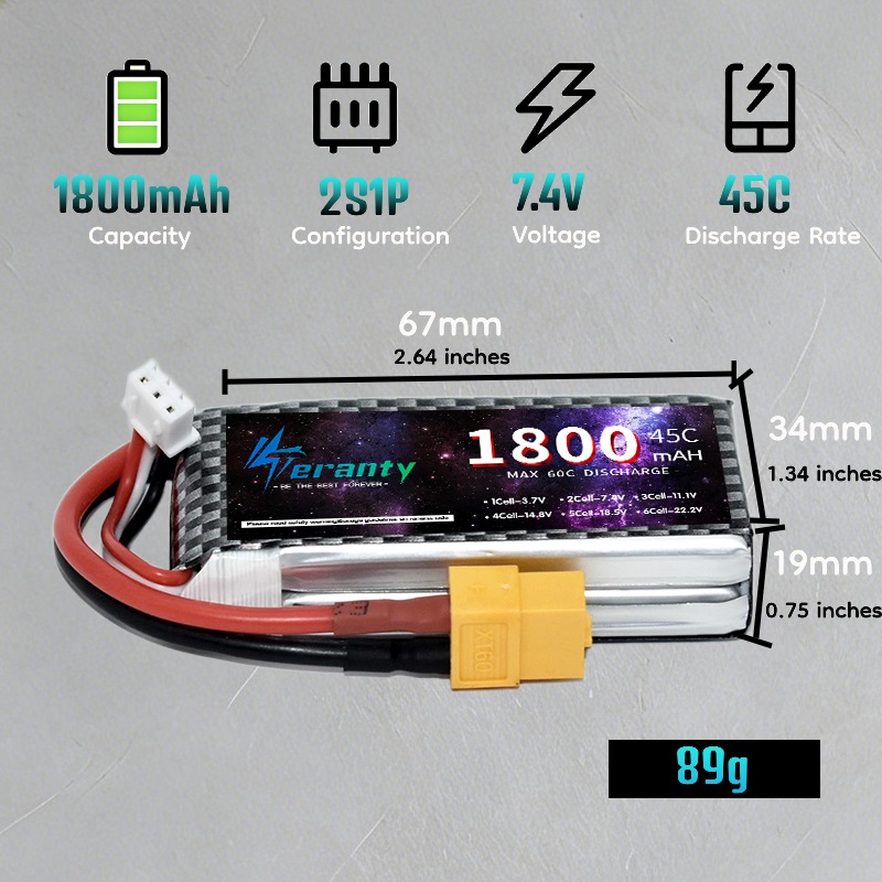 TERANTY 2S 3S 4S 1800mAh Lipo  - đánh giá và giá Rc Hobby Truck