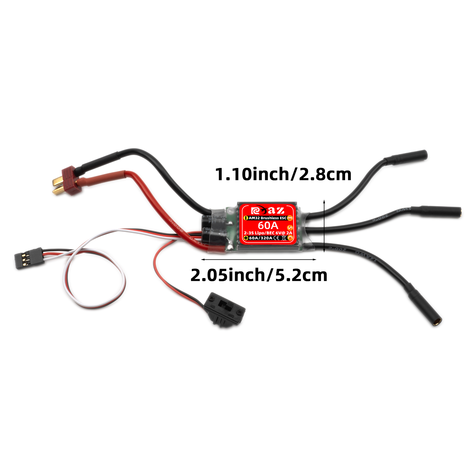 RCXAZ AM32 60A Brushless ESC E - đánh giá và giá Rc Submarine Water