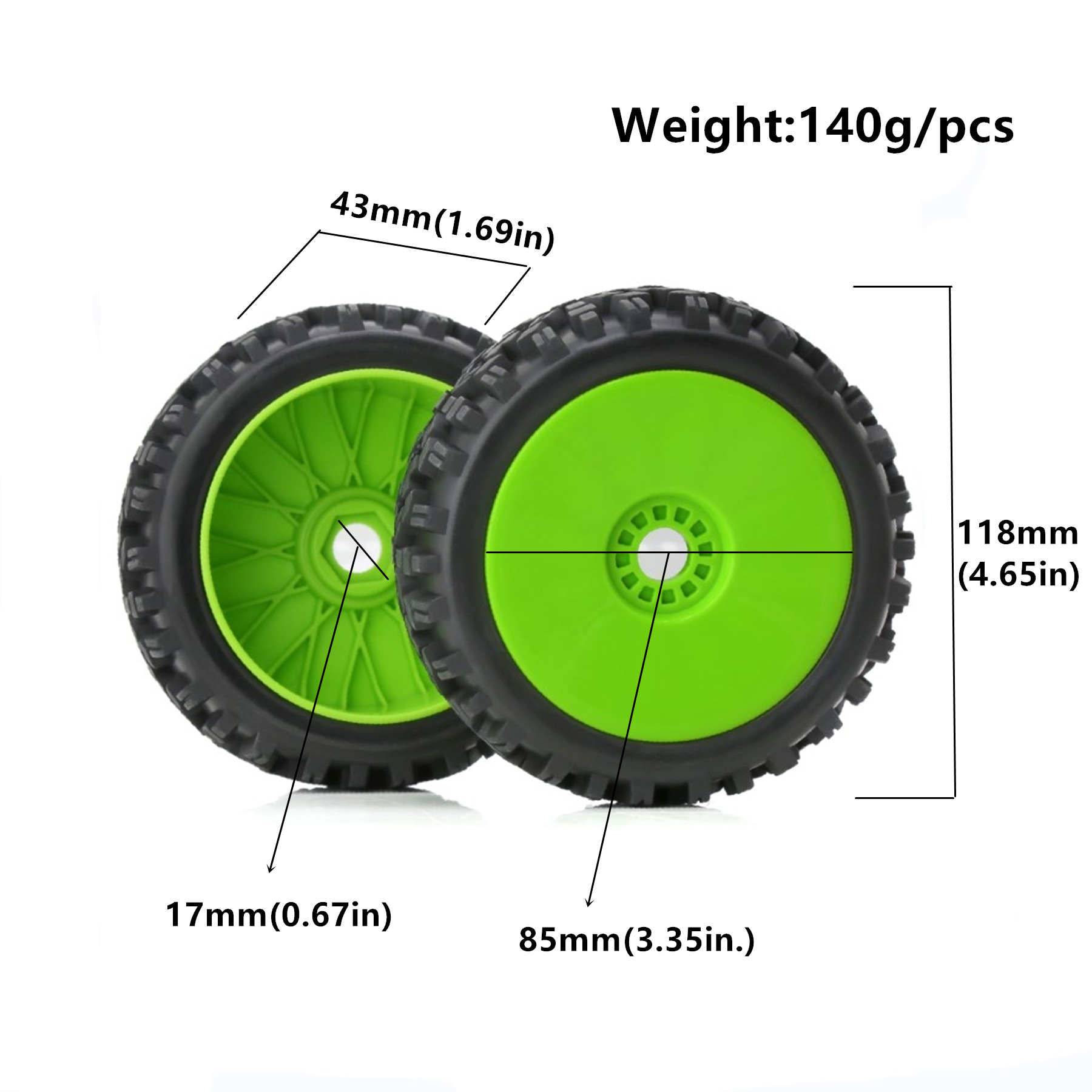 RC 1/8 Buggy Tires and Wheels  - đánh giá và giá Rc Hobby Trucks